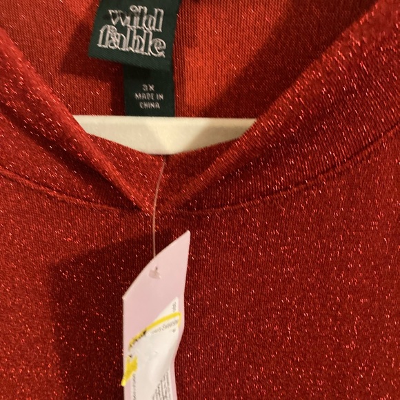 Wild Fable Red Metallic Dress  Size 3X - Picture 7 of 7